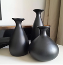 Trio Vaso Garrafa De Cerâmica Decorativa Para decoração Sala Suculenta
