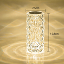 Luminária de Mesa Cristal LED 16 Cores com Controle Remoto