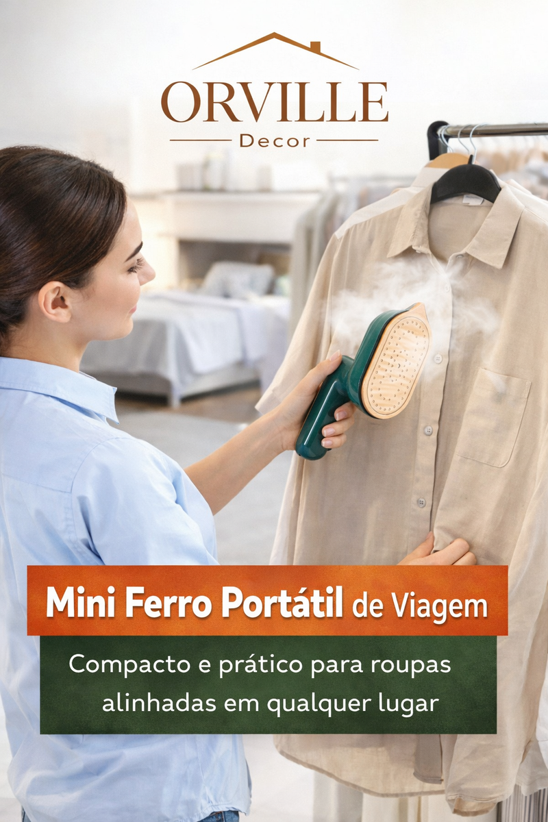 Mini Ferro Portátil de Viagem Bivolt | Compacto e Prático