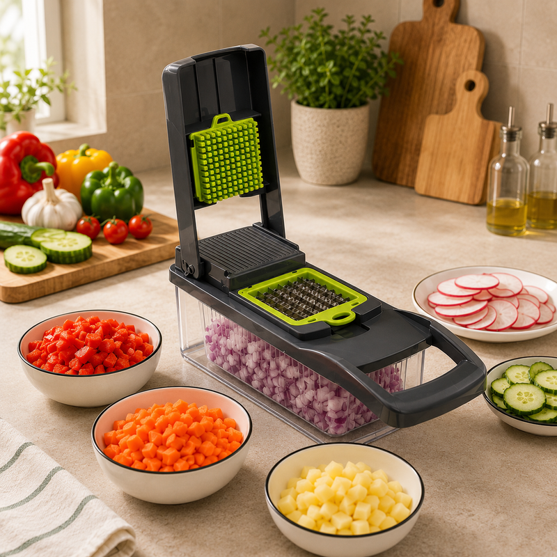 Fatiador Multifuncional Profissional 16 em 1 em Aço Inox | Orville Decor