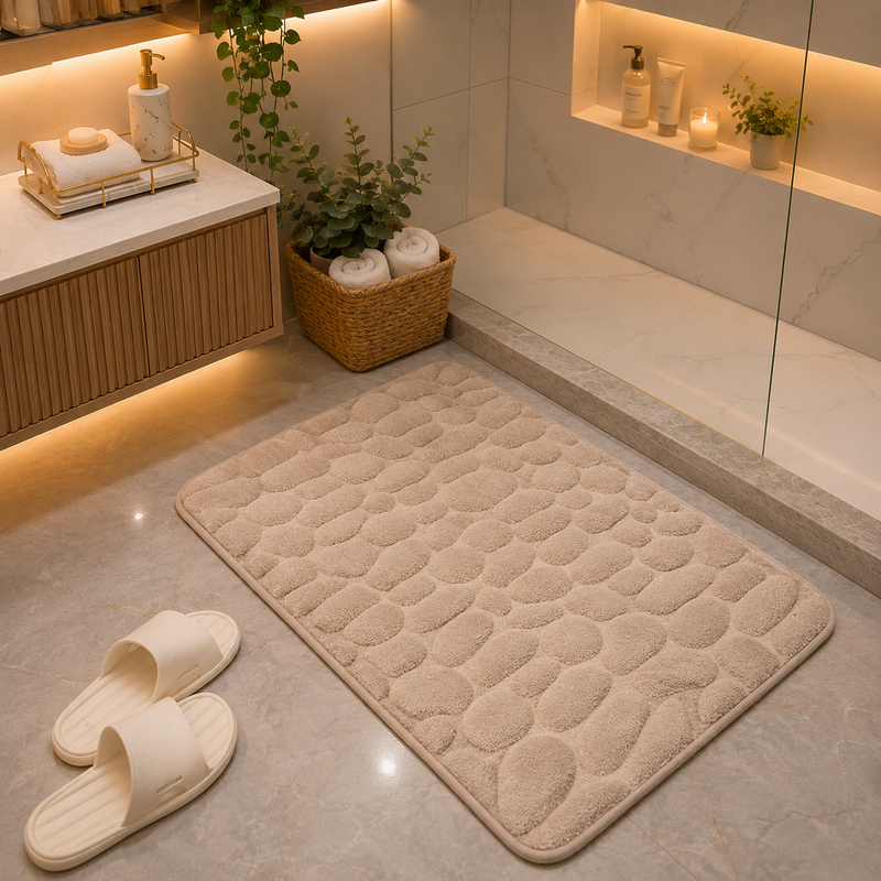 Tapete Soft Comfort Dry 60x40cm – Super Macio, Antiderrapante e Secagem Rápida