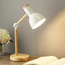 Luminária De Mesa Retratil Wood Com Base De Madeira