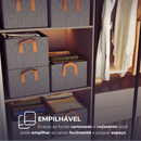 Caixa Organizadora Premium de Guarda Roupa Armazenamento Multiuso Armário