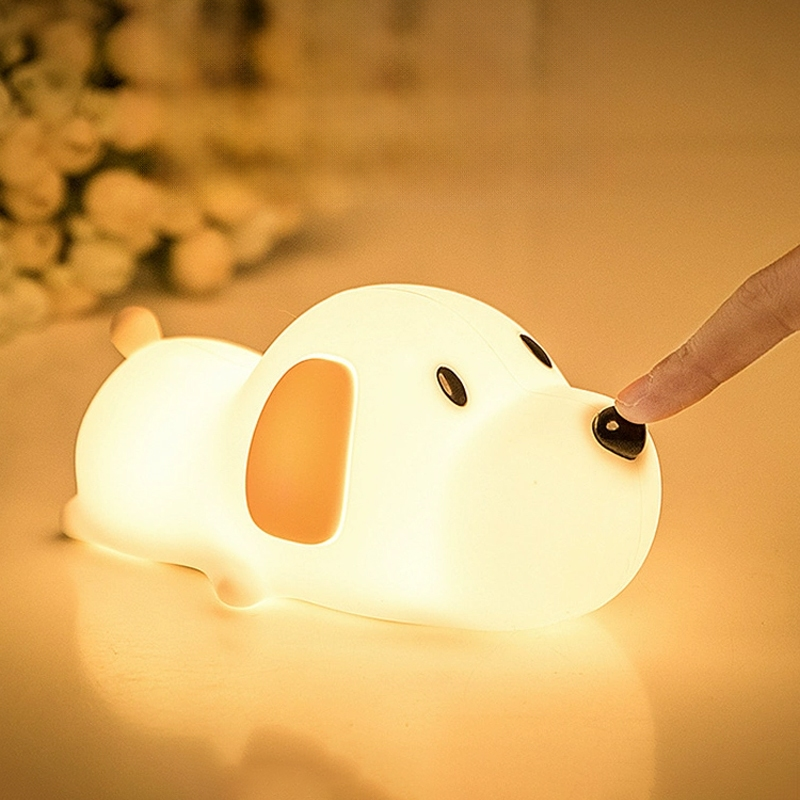 Luminária Mesa Bichinhos Recarregável Lâmpada Noturna Abajur Fofo Silicone Toque Touch Led