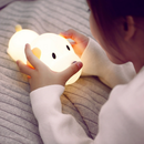 Luminária Mesa Bichinhos Recarregável Lâmpada Noturna Abajur Fofo Silicone Toque Touch Led