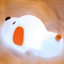 Luminária Mesa Bichinhos Recarregável Lâmpada Noturna Abajur Fofo Silicone Toque Touch Led
