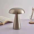 Luminária Abajur de Mesa Cogumelo Portátil Metálico