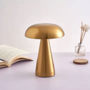 Luminária Abajur de Mesa Cogumelo Portátil Metálico