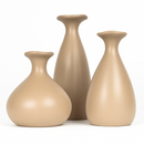 Trio Vaso Garrafa De Cerâmica Decorativa Para decoração Sala Suculenta
