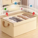 Caixa organizadora com tampa, ideal para guardar roupas, roupas íntimas, brinquedos, dobrável.47*28*20cm