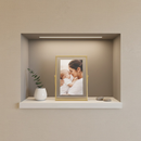 Porta Retrato Mesa 13x18 Metal e Vidro Dourado