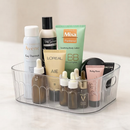 Kit Caixa de Armazenamento Decorativa Transparente Com Alça Organizador Banheiro Cozinha Multiuso