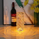 Luminária de Mesa Cristal LED 16 Cores com Controle Remoto
