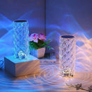 Luminária de Mesa Cristal LED 16 Cores com Controle Remoto