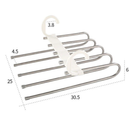 Cabide Para Calças Organizador Aço Inox Multifuncional Retrátil 5 em 1